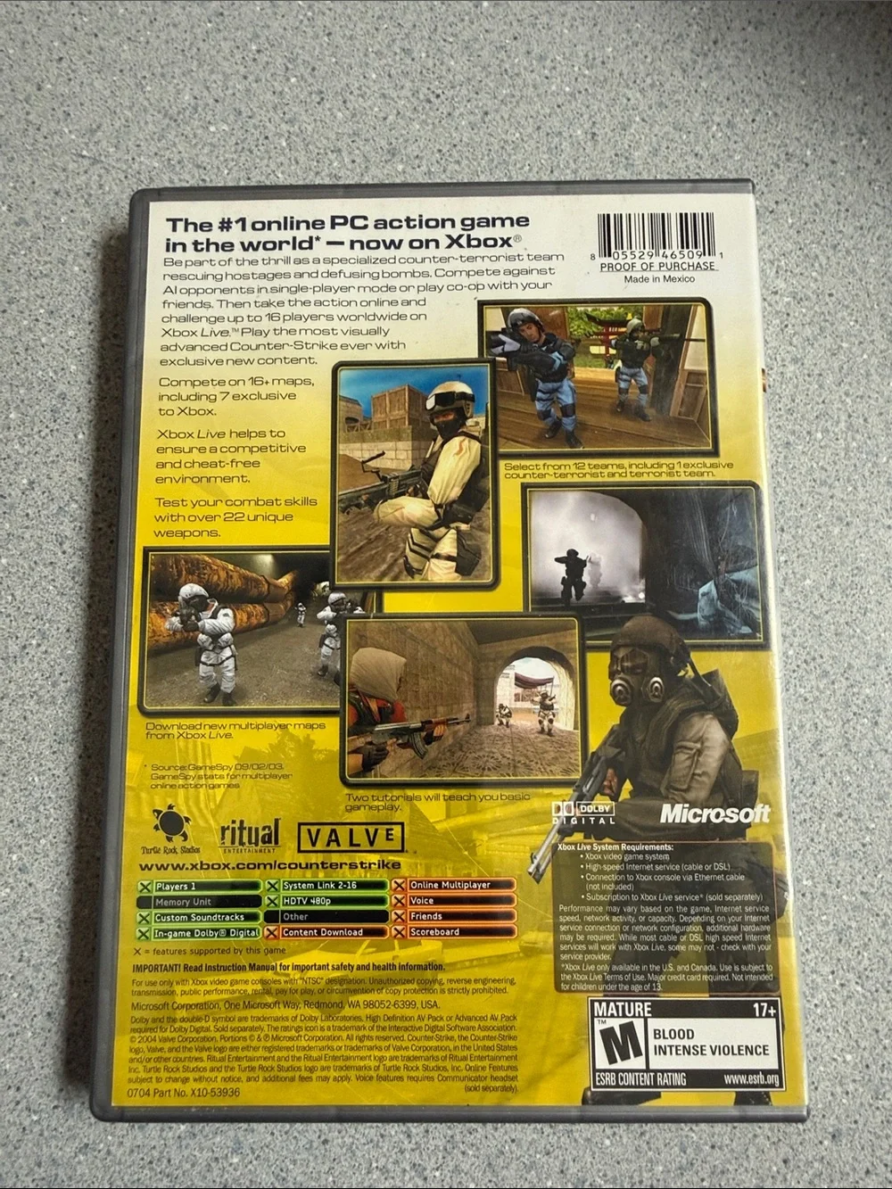 Xbox Counter Strike Platinum Hits Edition